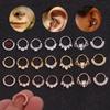 2021 Zircon Nose Ring: Creative Micro-Inlaid Round Septum & Ear Bone Stud Jewelry
