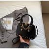 Niche Design Handbag Bag Women's Rivet Decoration Shell Bag Pu Commuter Shoulder Crossbody Bags