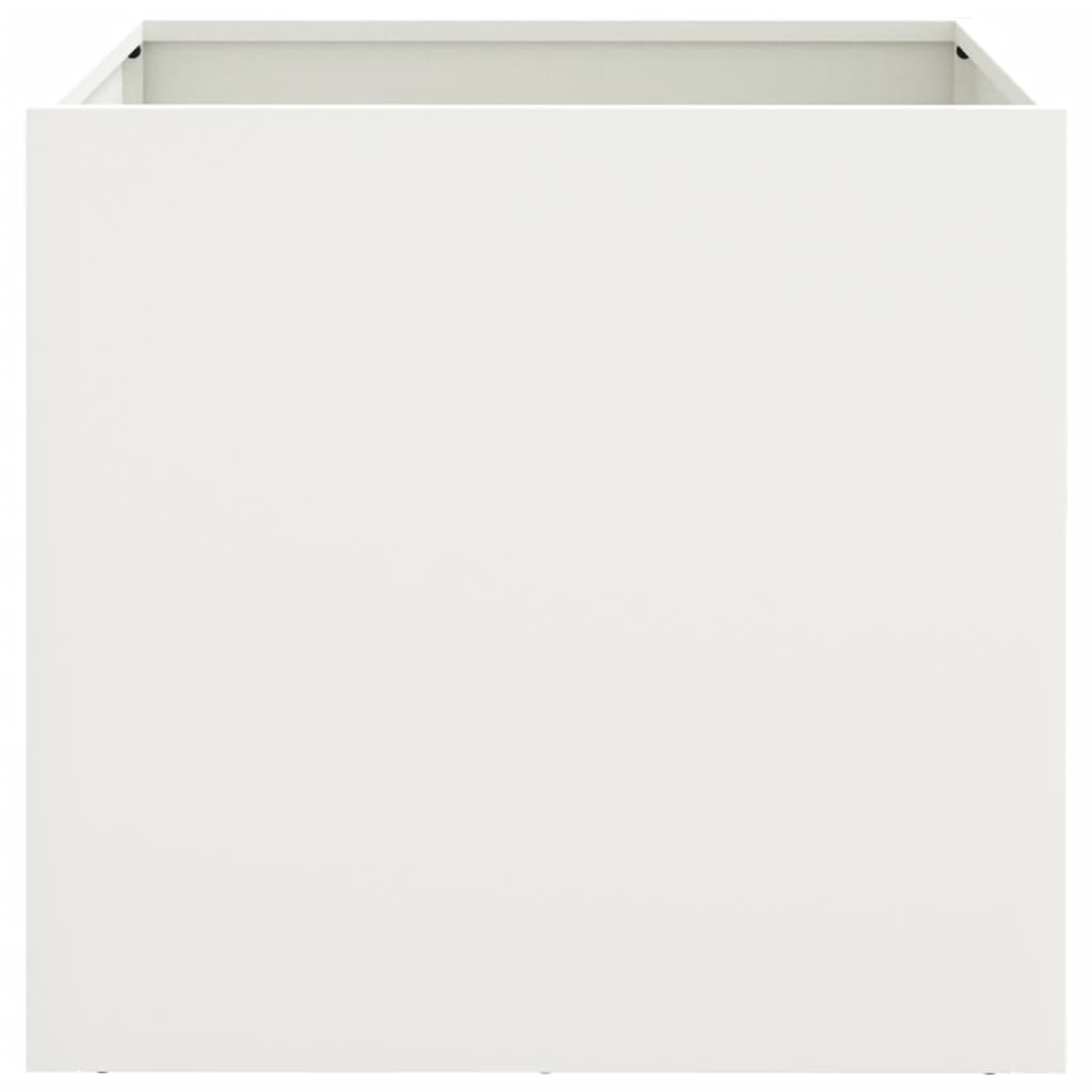 Planters 2 pcs White 49 x 47 x 46 cm Steel