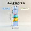 1PC Ice Cream Cute Cartoon Print 750ml Color Plastic Sports Water Bottle Leakproof Flip Straw Lid Suitable for Sports Office Home Use