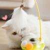 Забавные игрушки-неваляшки для кошек, устойчивые к укусам, съемные, поворотные, плюшевые перья, игрушка для кошек, интерактивная палочка для дразнения кошек с кошачьей мятой