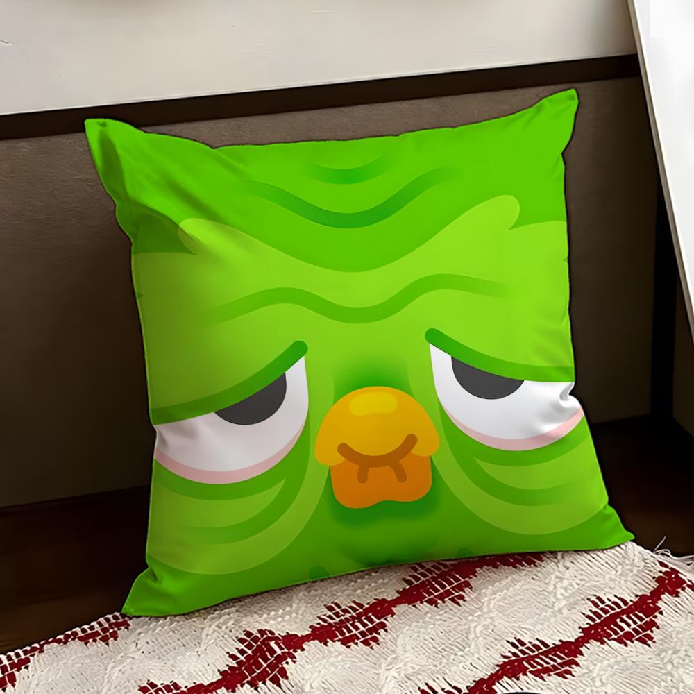 APP DDuolingo Наволочка Двусторонняя Мягкая Прочная Подушка Чехол для Дома Автомобиля Многоцелевое Использование для Повседневного Комфорта