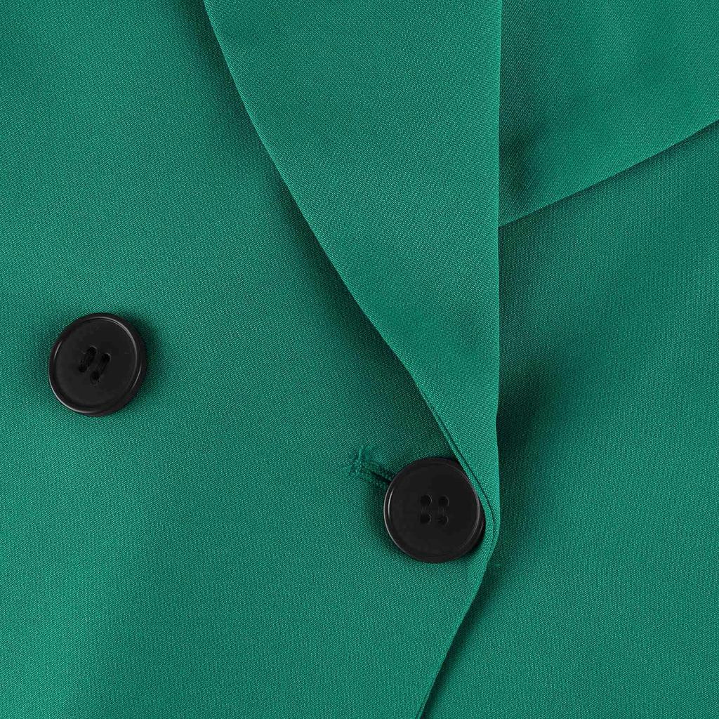 Women's Casual Fashion Solid Color Long Sleeved  Button Double Breasted Suit  Jacket