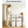 Trash and Recycle Stickers 8 Pack, Waterproof Recycle Sticker and Trash Stickers, Trash Bin Labels Combo for Home Indoor Outdoor Office Garbage Can
