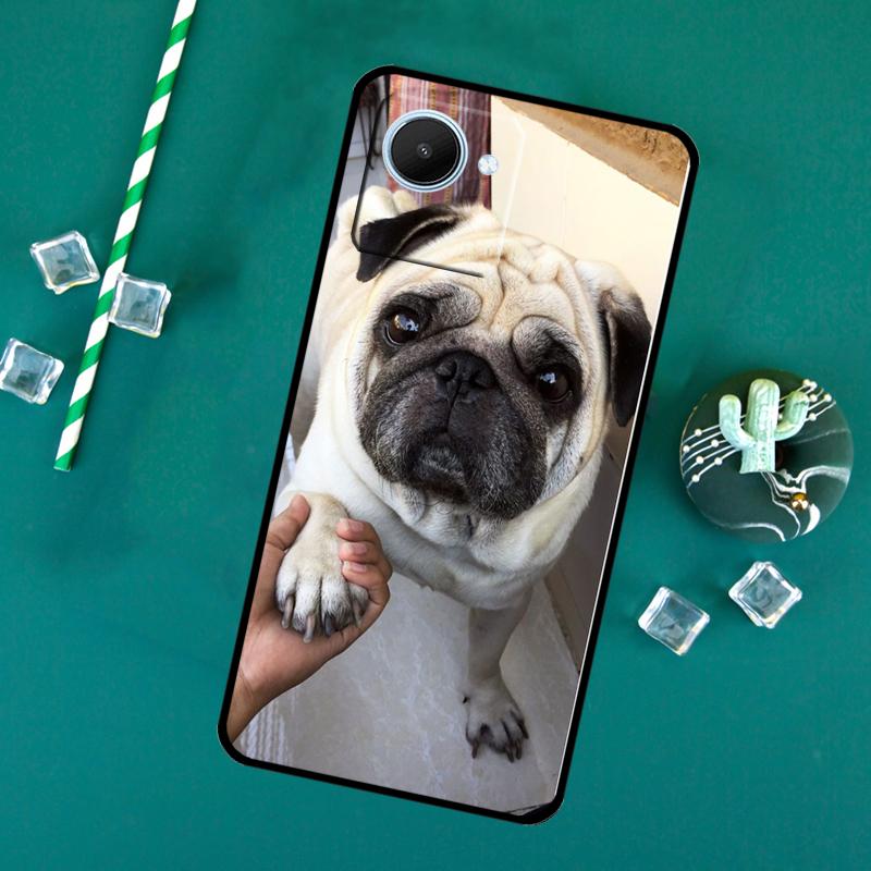 Cute Pug Dog For Realme 15 14 13 12 11 10 Pro Plus C65 C67 C63 C61 C55 C51 C53 C35 C75 GT6 GT7 Pro Case