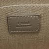 [Pre-Owned] Woody Logo Embroidered Solid Color Linen Canvas And Glossy Calfskin Tote Bag Shopping Bag Shoulder Crossbody Handbag Min - Unused #1XNW57U