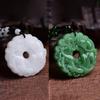 Green Jade Hand-Carved Dragon Hollow Jade Pendant Necklace Chinese Amulet Women Man'S Lucky Necklace Jewelry Gift