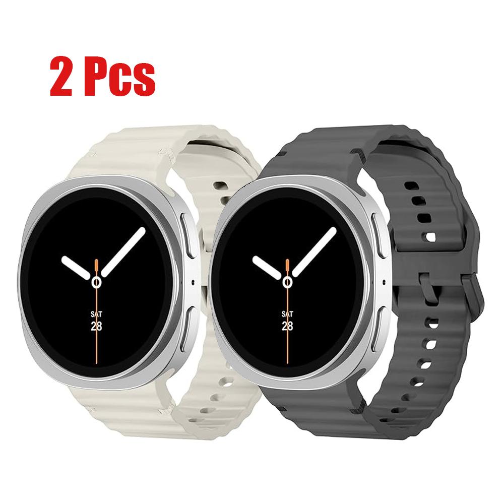 Straps for Samsung Galaxy watch 8 44mm 40mm 2 Pcs Belt Silicone Sport Wrist Bracelet Correa Galaxy watch 8 classic 46mm Bands