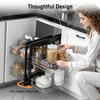 2Tier Opening Blind Corner Pull Out Organizer 4 Shelf Kitchen Cabinet Organizer Slide Out Storage Organizer Basket for Bowls Dis