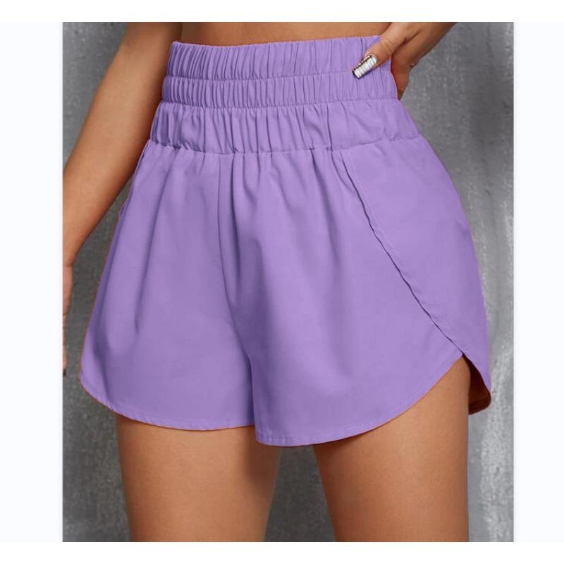 Весенние и летние женские эластичные свободные спортивные повседневные шорты с высокой талией