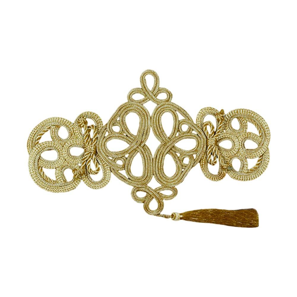 Golden Chinese Knot Buttons Handmade Tang Suit Buttons Cheongsam Buttons Cheongsam Making