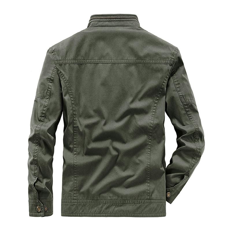Осенняя новая мужская куртка среднего возраста, куртка с застежкой-молнией и длинными рукавами, повседневная мужская одежда