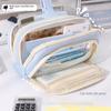 Stationery Storage Pouch Portable Pencil Case Multi-functional School Pencil Storage Bag