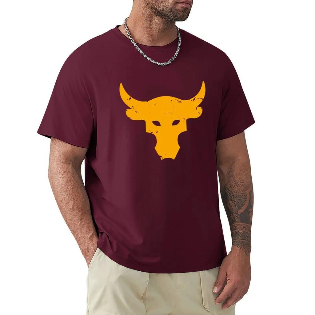 Футболка Brahma Bull The Rock Project Gym Men O-neck 100% Cotton Tshirts Tee Top