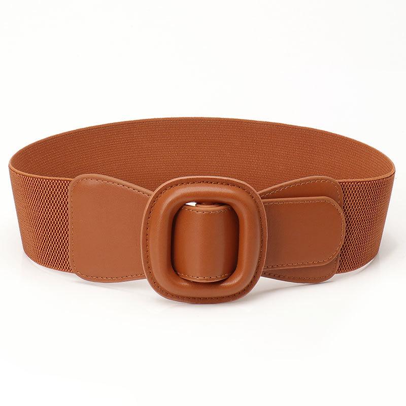 Women'S Elastic Waist Seal, Simple And High-End Decorative Down Jacket, Coat, Waist Bag Buckle Belt