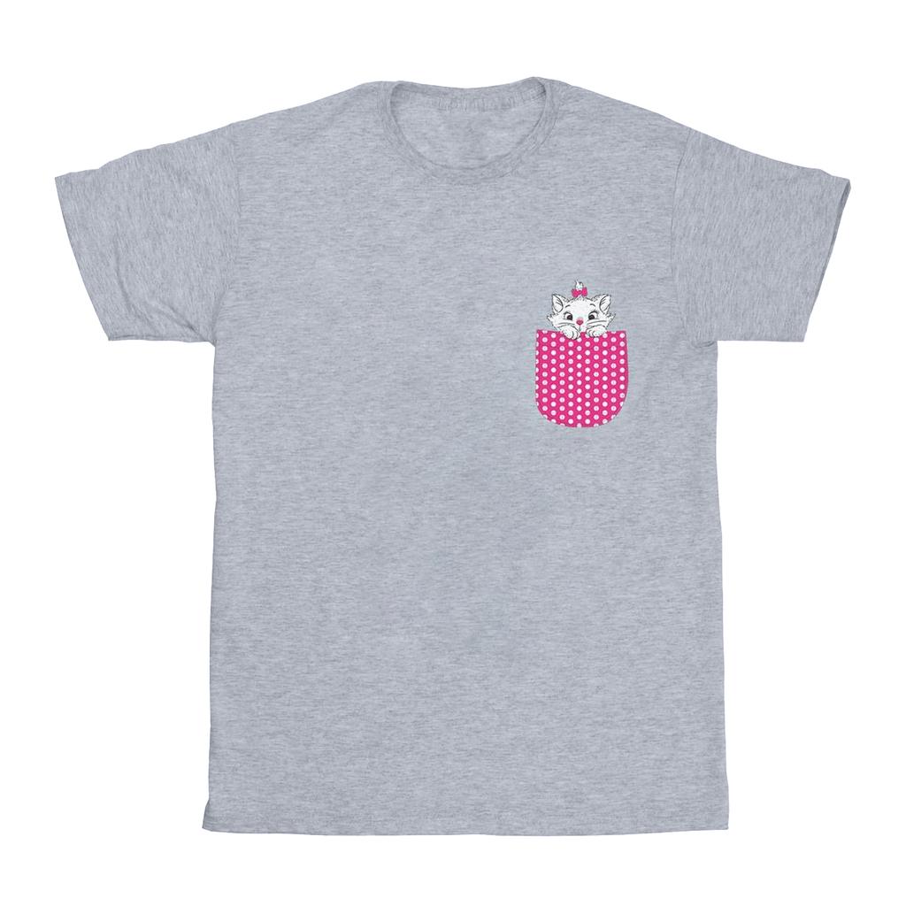 Disney Хлопковая футболка Girls Aristocats Marie Chest