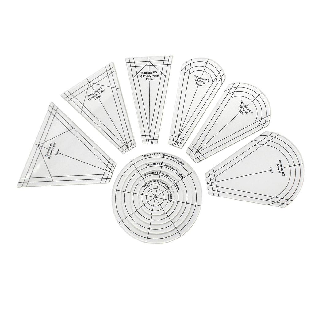 10 шт. Шаблон для квилтинга Линейка Многофункциональный Обычный шаблон Акриловая Прозрачная Линейка для пэчворка для Шитья Квилтинга