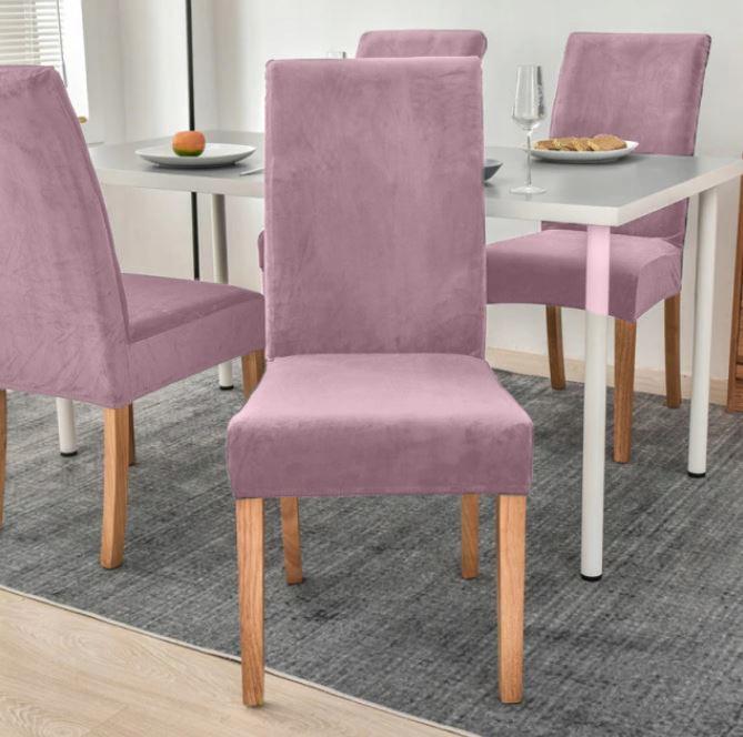 Cover Velvet Chair Light Pink Thick