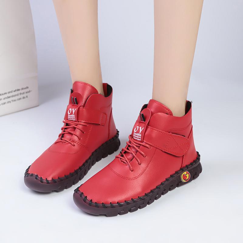 Женские ботинки, новые ботинки с перекрестными шнурками, женская модная короткая плюшевая повседневная обувь, женская горячая распродажа, круглые носки, сохраняющие тепло, ботильоны