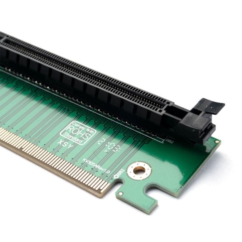 Speed PCIe 16x Flexible Risers Cable, Male to Female GPU Extension for Space Saving Builds 90°Low Profiles Extension