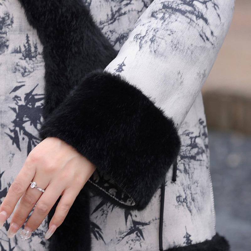 Осенне-зимняя двусторонняя меховая куртка средней длины, цельная норковая шуба золотого цвета