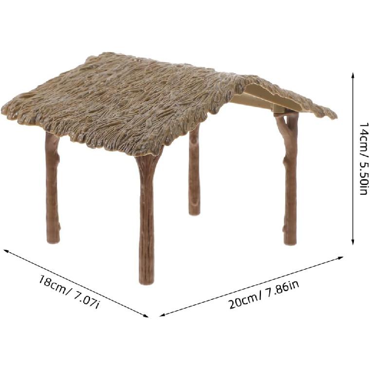 UPKOCH Миниатюрные аксессуары для сказочного сада, Миниатюрная фигурка деревенской хижины, Коттедж, Миниатюрный коттедж с соломенной крышей, Съемный сарай из соломы для микро