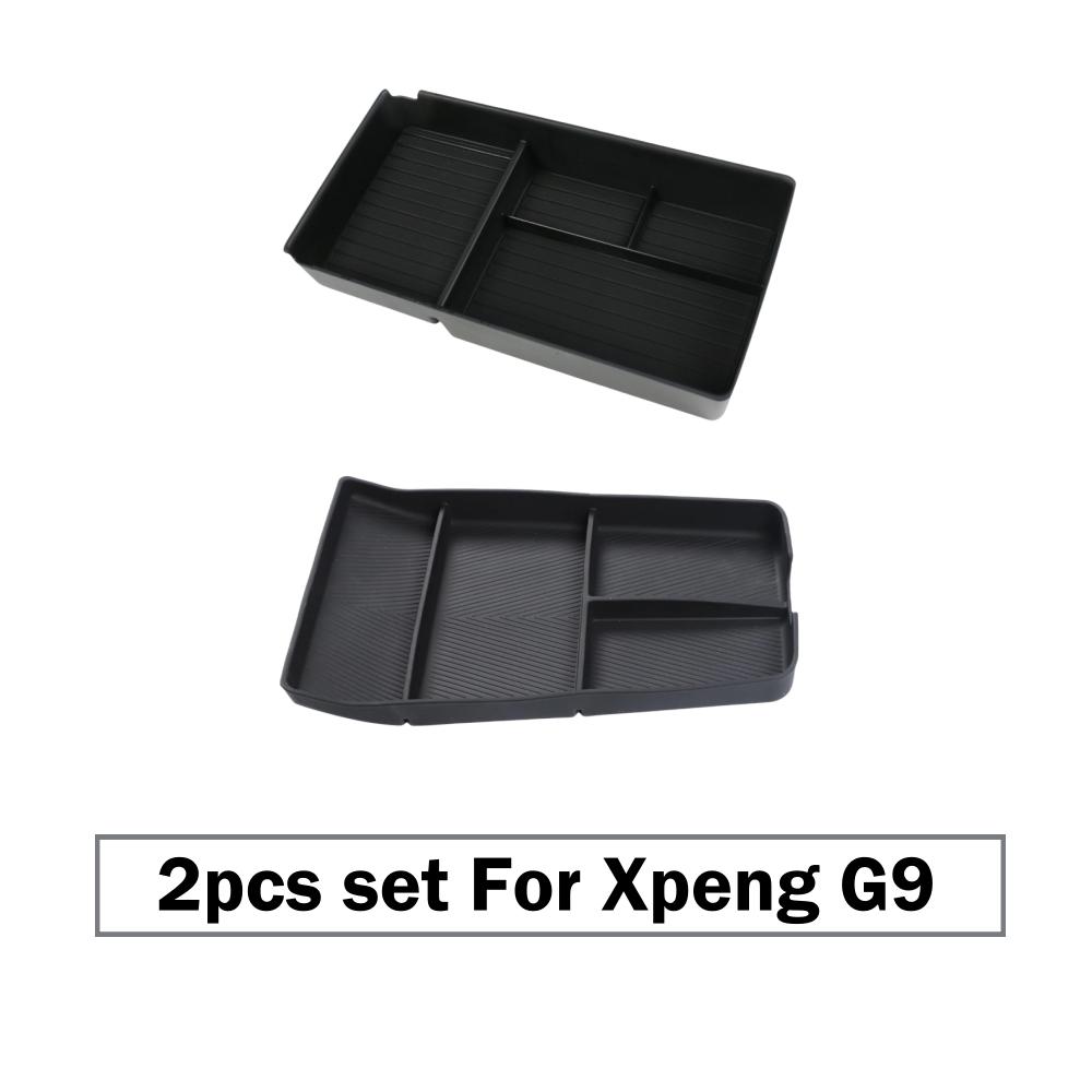 Для Xpeng G9 2025-2025 Ящик для хранения в подлокотнике Ящик для хранения в центральной консоли Центральный нижний лоток Органайзер для силикагеля Аксессуары