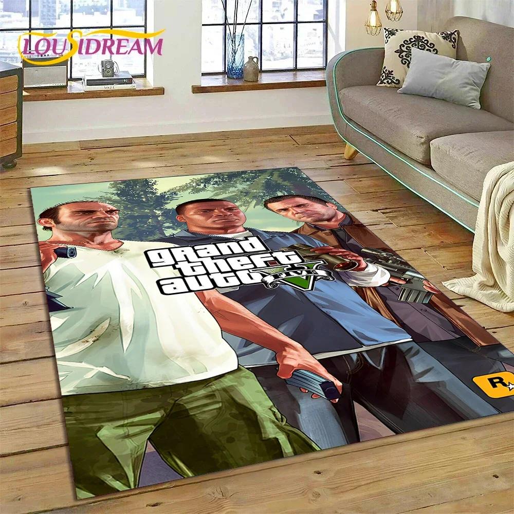 3D Игровой коврик-дорожка Grand Theft Auto (GTA) для Геймера, для Спальни, Гостиной, Домашнего Дивана, Детская Игра, Большой Декор, Напольный Коврик