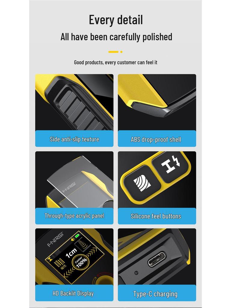 FNIRSI WD-02 Высокоточный многофункциональный детектор стен для проводов, металла и арматуры