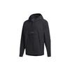 Logo Loose Casual Hooded Jacket Men Outerwear Black FM5409