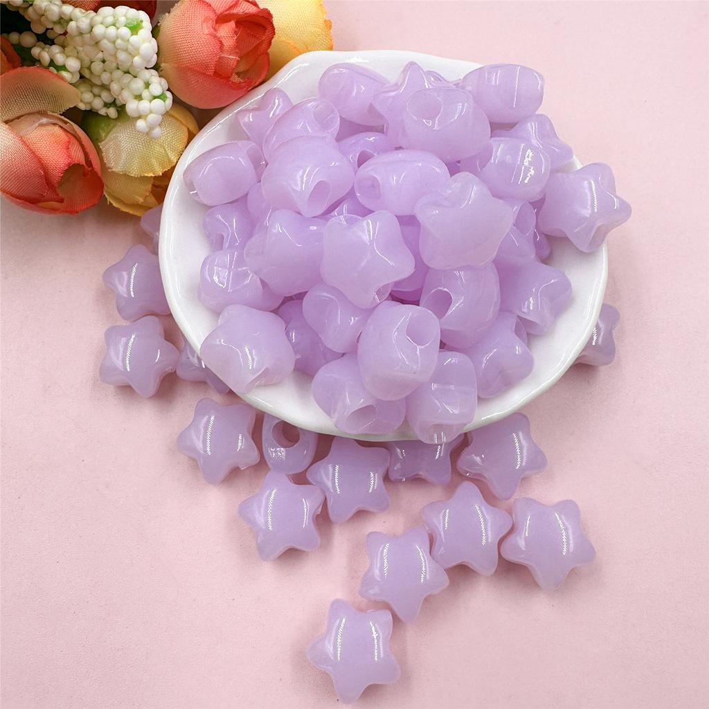 Ювелирная пятиконечная звезда 60 шт. акриловый желеобразный цвет для браслета, сережек, изготовление ювелирных изделий своими руками, аксессуары 13,6 мм, свободные бусины, бисерные материалы