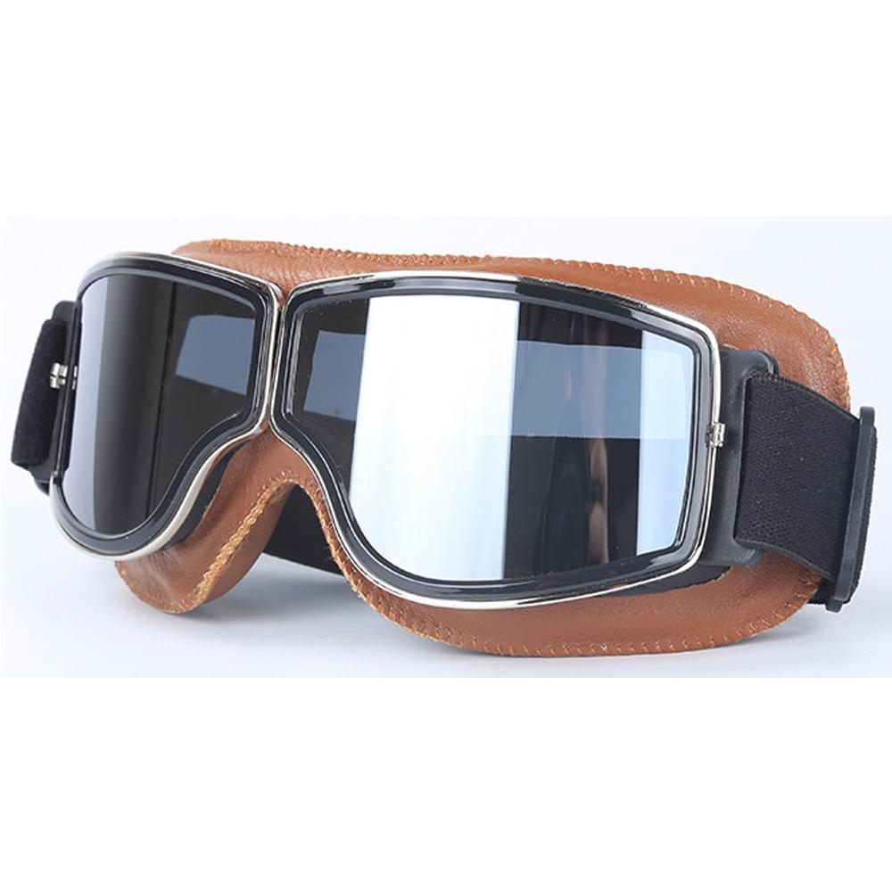 Motorcycle Vintage Retro Sunglasses Leather Goggles Glasses For Vespa Vintage Glass Motorcycle Motocross Goggles Ski