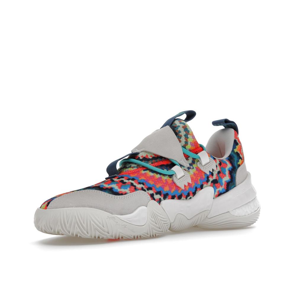 Adidas Кроссовки Trae Young 1 Tie-Dye Unisex, разноцветные, мелово-белые, мятно-лиловые GY0295