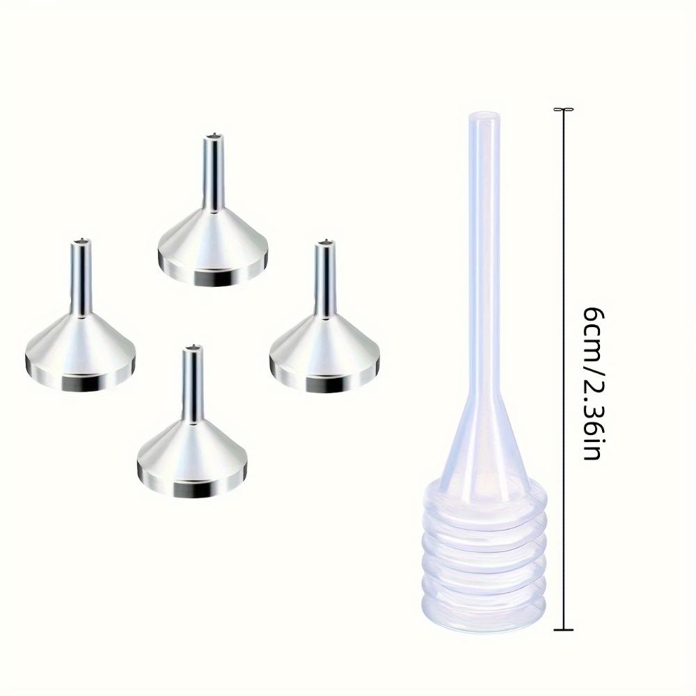Small Metal Funnels and Straws for Perfume and Essential Oils In 2/3/5 Pieces, Which Are Convenient for Distributing and Adding Various Liquids