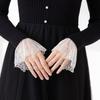 Aesthetic Beauty Goddess Temperament Lace Fake Sleeve Mesh Lace Versatile Sweater Decorated With Fake Cuffs