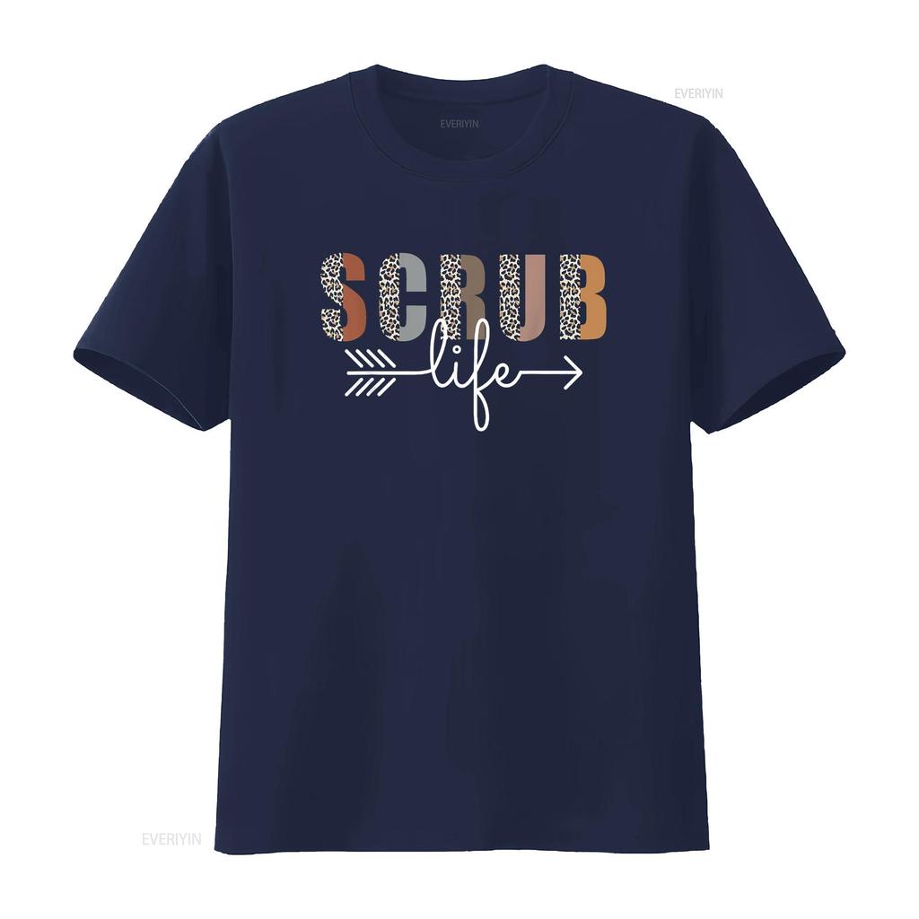 Nurse Leopard Scrub Life Nursing T Shirt Week vintage Washed Versatile fashion Slightly Soft Unisex designer clothes Stylish