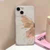 Gold Butterfly Soft TPU Case For iPhone 13 11 12 14 15 16 Pro Max Funda iPhone 12 13 Mini 16 Plus Translucent Clear Phone Cover