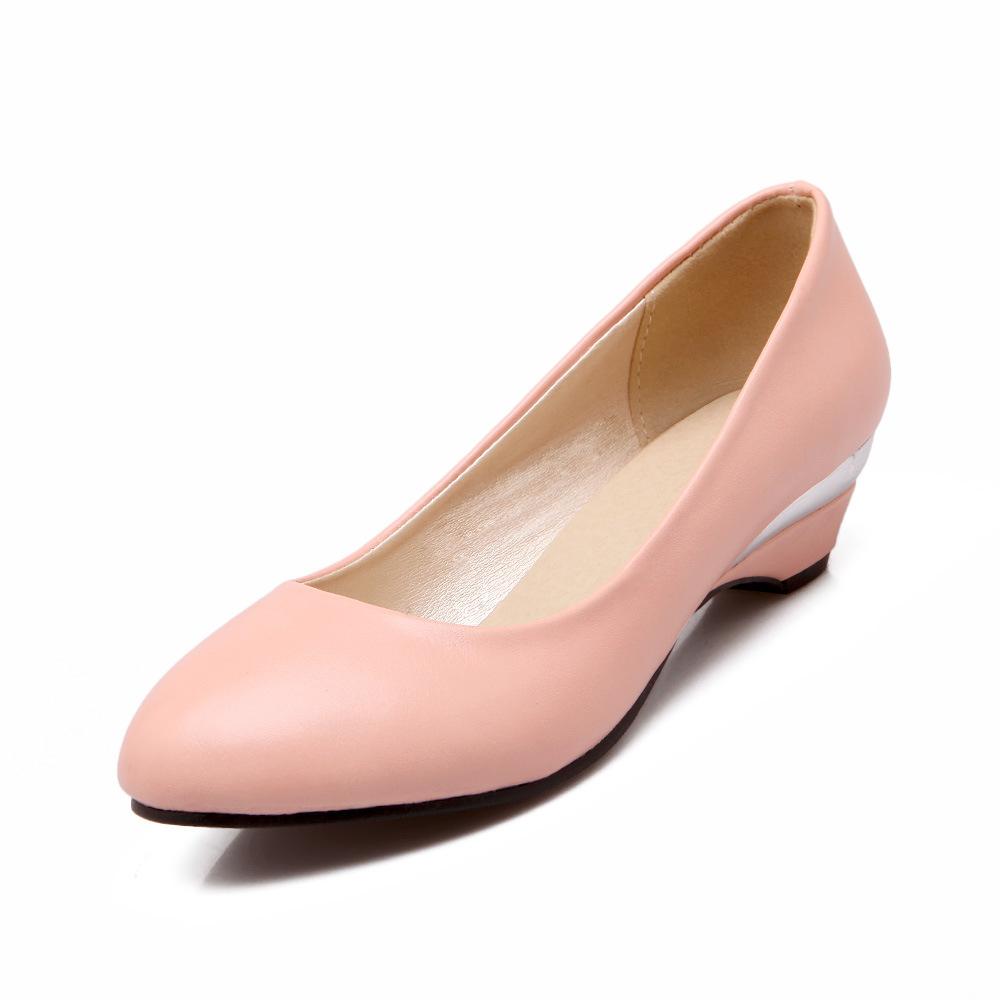 Large Size Single Shoes, Light Mouth Low Heel 810-1