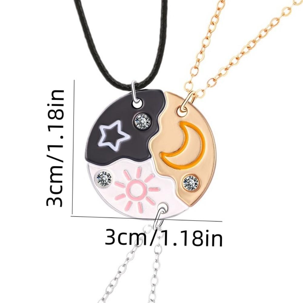 3pcs Creative Best Friend Necklace Pizza Shape Cartoon Pendant Necklace Children