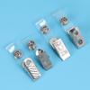 10/20/50pcs 4 Styles Reel Skipping Metal Pull Card Holders Kawaii Clips ID Card Badge Lanyard Clip