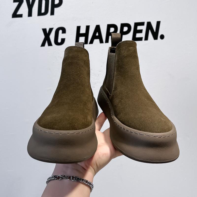 Мужские ботинки мартинс 2024 новые осенние ретро британский стиль мужские ботинки короткие ботинки средней высоты ботинки челси 1203-A