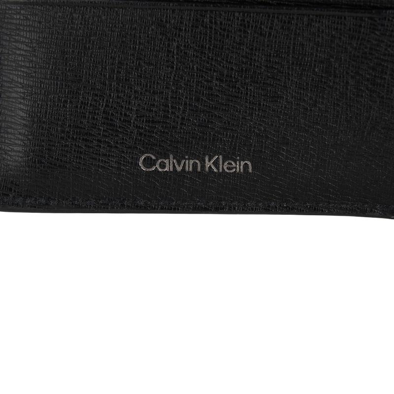 Calvin Klein Деловой кэжуал Кошелек из кожи с логотипом-монограммой и множеством отделений для карт Мужской кошелек Цвет Космический черный 4D1166G-UB1