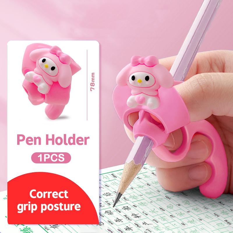 Силиконовые ручки для карандашей для детей, держатель для карандашей для письма, пять фиксированных пальцев, ручка для коррекции осанки при письме