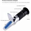 Honey Refractometer Beekeeper Tester 3 In 1 58-90% Brix Sugar 38-43% Baume 10-33% Water Portable Bees Hand-held Refractometer