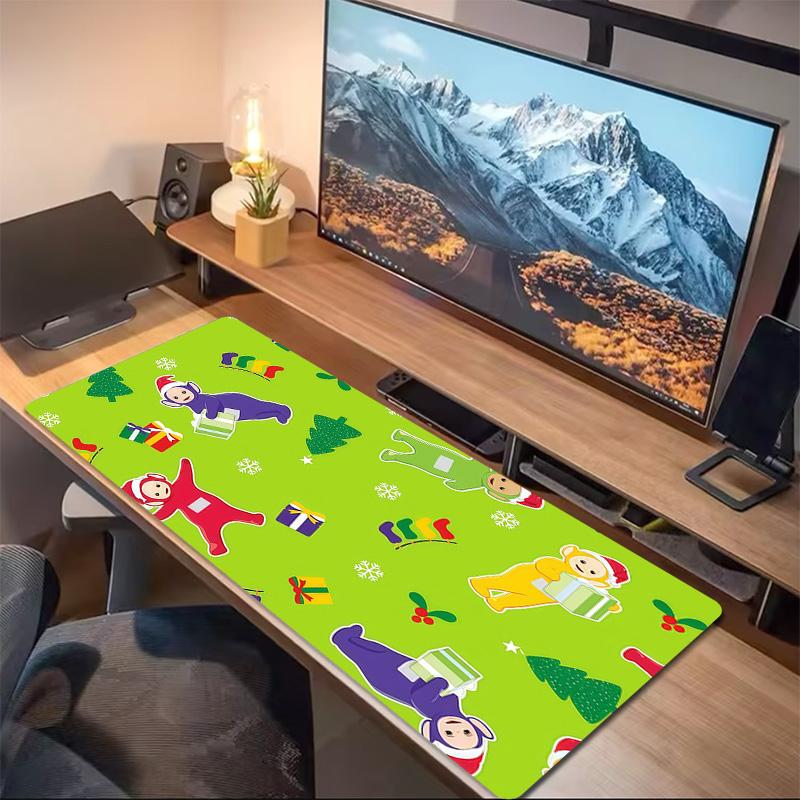 Teletubbies Print Cushion Non-slip Laptop Tablet Big Mousepad XXL Mat Mini PC Playmat With Lock edge