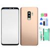 Phone Rear Back Glass Cover Front Screen Glass Lens Replacement Set for Samsung S9+ G965(Gold )