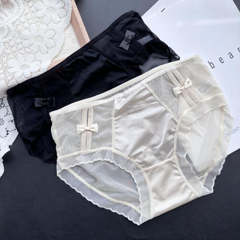 Ladies Spring and Summer Lovely Mesh Ice Silk Sexy Hip Briefs