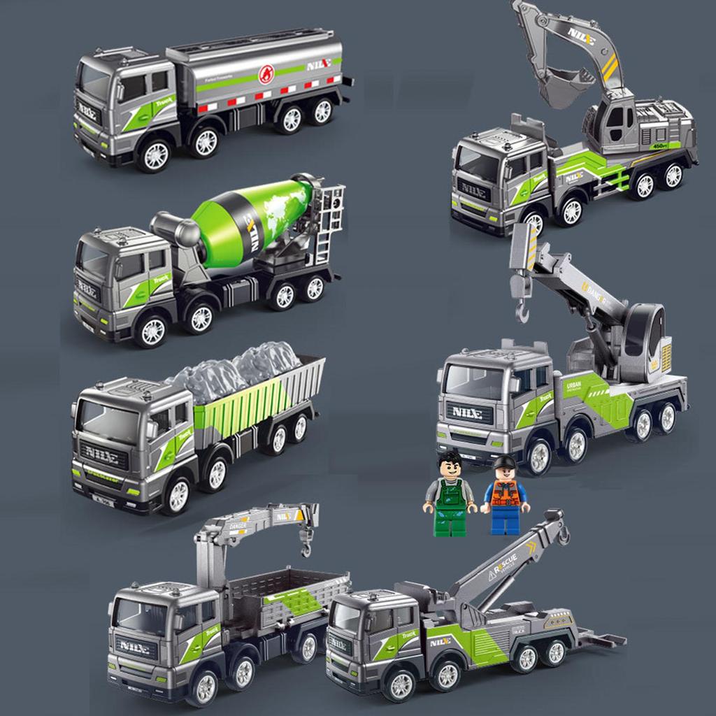 Металлическая инерционная инженерная игрушка-автомобиль