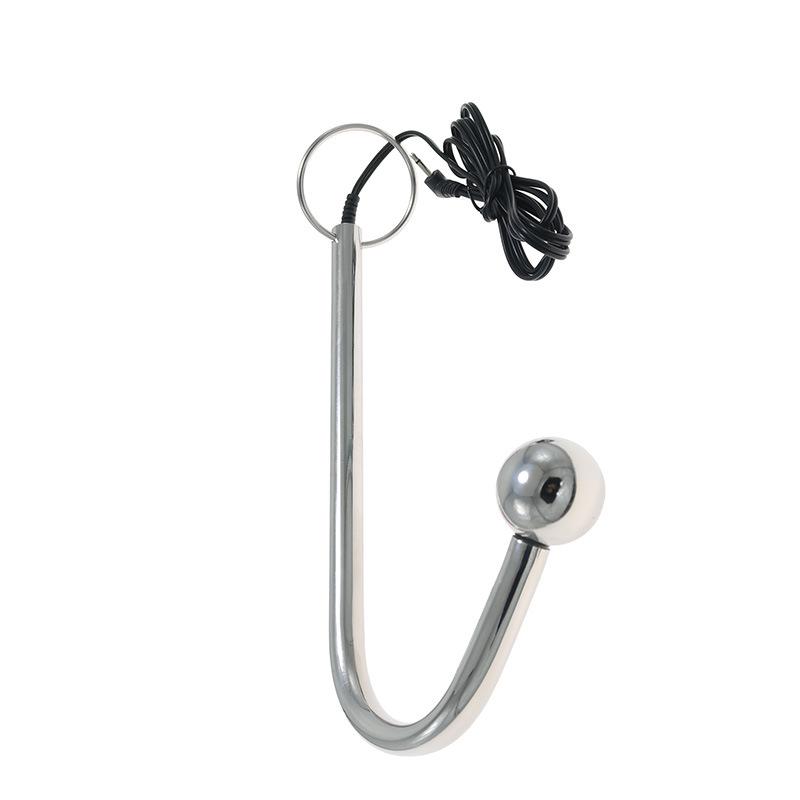 [] Биполярный электрошокер Анальный крючок Задний двор Хризантема Стимуляция Инструмент G-Spot Climax Секс-игрушки для мужчин и женщин