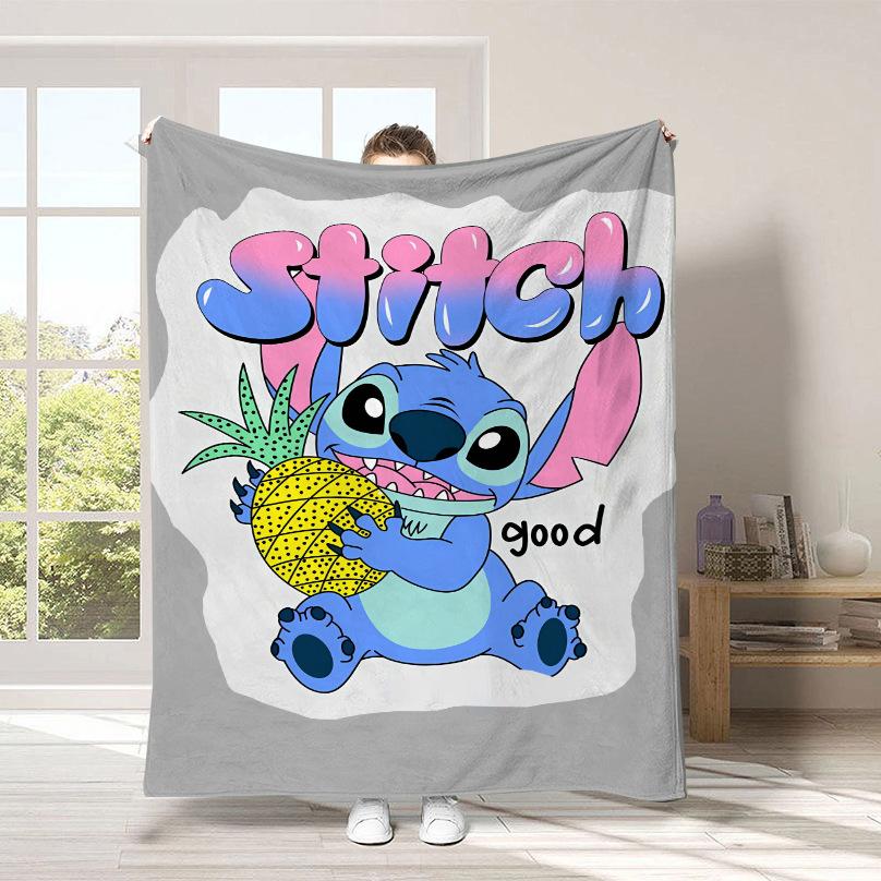 Stitch Cartoon Blanket Cute Stitch Plush Blanket Four Seasons Blanket